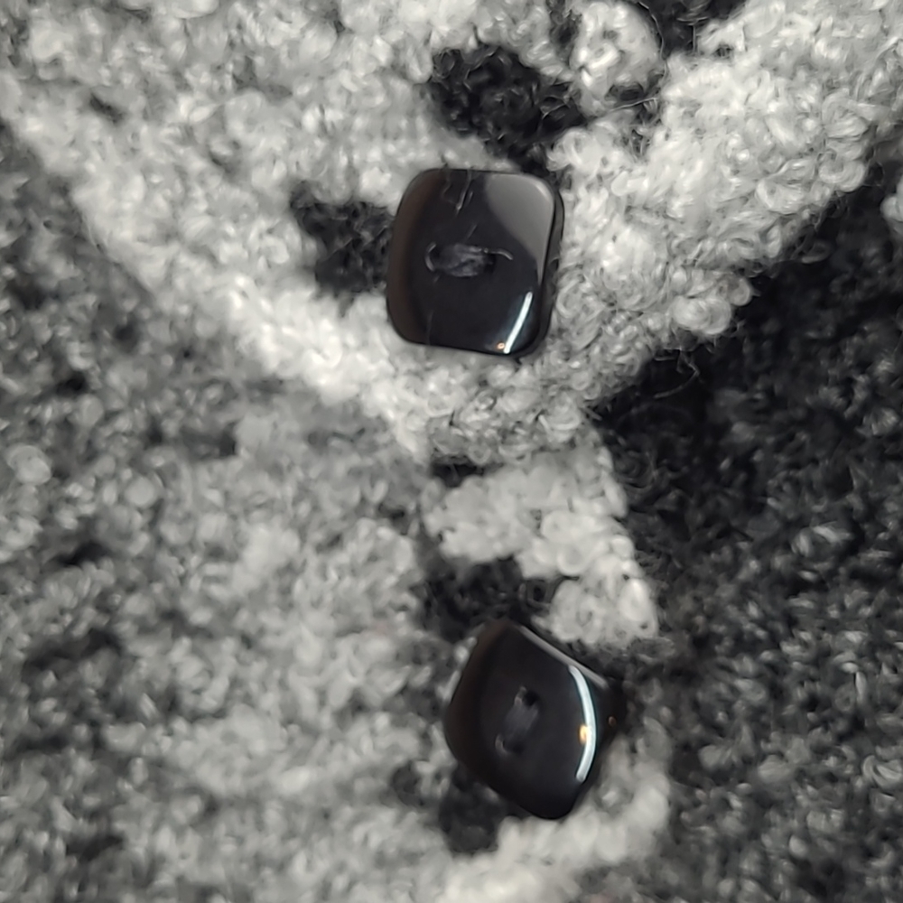 NEW HAND CROCHETED BLACK WHITE GRAY LONG NECK SCARF - Picture 5 of 5